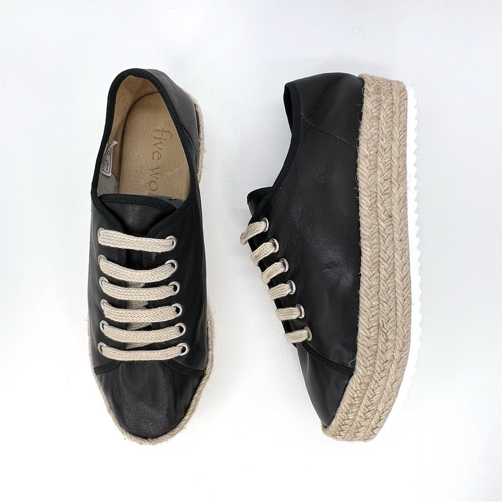 Five Worlds by Cordani Romero Espadrille Flatform Sneaker Black EU 38 = US 7.5-8